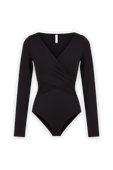 תמונה קידמית של Nulu Wrap-Front Long-Sleeve Bodysuit