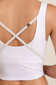 תמונת תקריב דוגמן של Thin Strap Tennis Tank Top