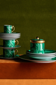 תמונה אחורית של Malachite Canape Plate 15cm - Set of 4