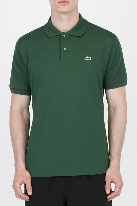 חולצת לוגו בגוון ירוק מכותנה LACOSTE