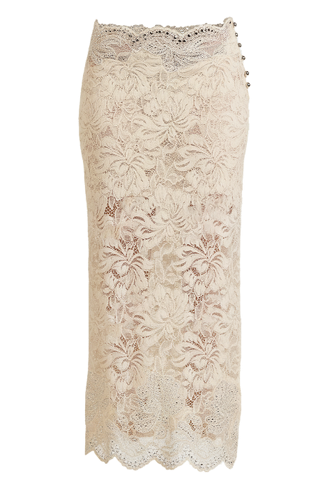 חצאית תחרה עם ניטים RABANNE