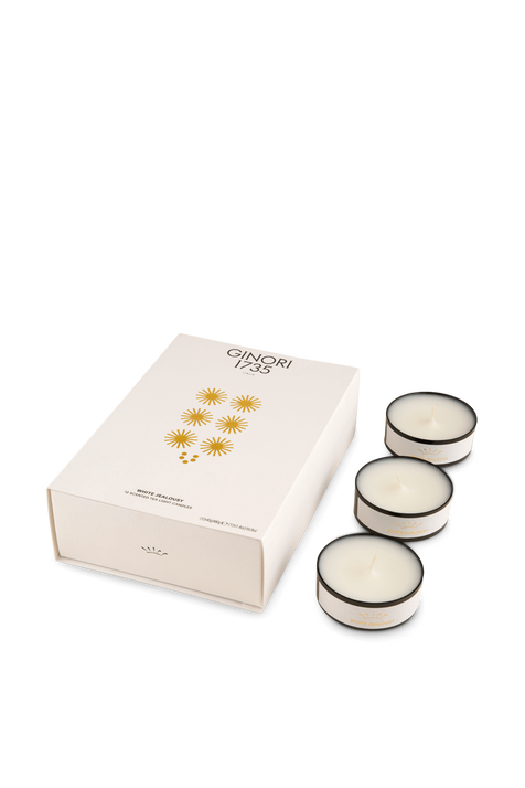 12 White Jealousy Tealight scented candles GINORI 1735