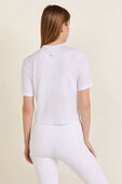 תמונת דוגמן אחורית של Swiftly High-Low Cropped Short Sleeve