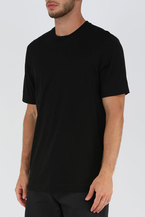 חולצת טי שחורה קצרה BOSS