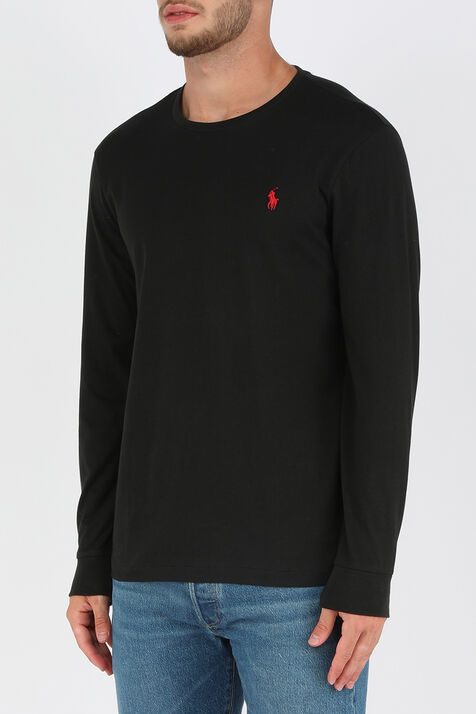 Custom Slim Fit Jersey Tee in Black POLO RALPH LAUREN