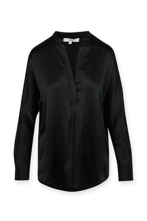 חולצת סאטן שחורה VINCE
