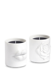 תמונת תקריב של Le Duo Lips + Rose candles - Gift Set
