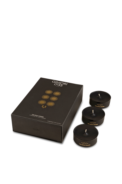 12 Tealight scented candles Gold Crown GINORI 1735