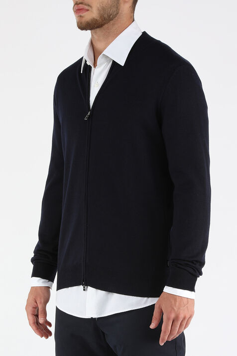 קרדיגן צמר מרוכסן BOSS