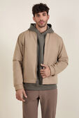 תמונת דוגמן קידמית של Insulated Cotton-Blend Bomber Jacket