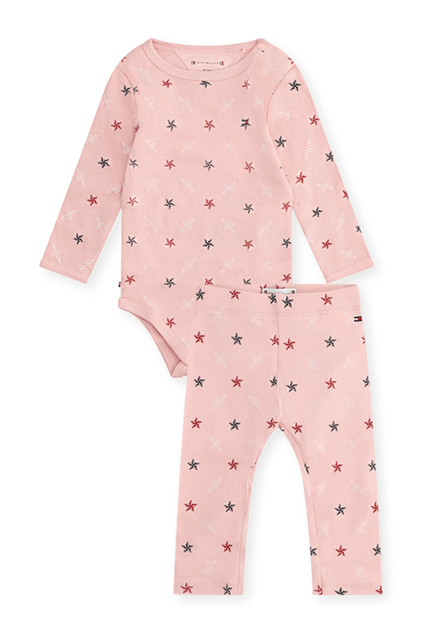 מארז מתנה בגד גוף ומכנסיים - גילאי ניובורן-24 חודשים TOMMY HILFIGER KIDS