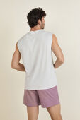 תמונת דוגמן אחורית של Relaxed-Fit Train Sleeveless Graphic