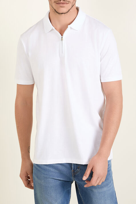 חולצת פולו בסגירת רוכסן HUGO