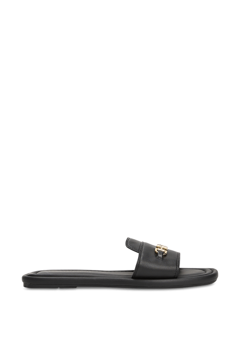 כפכפי סליידס מעור TOMMY HILFIGER