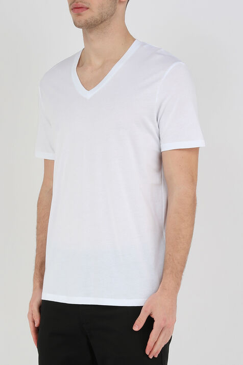 חולצת טי עם צווארון וי ARMANI EXCHANGE