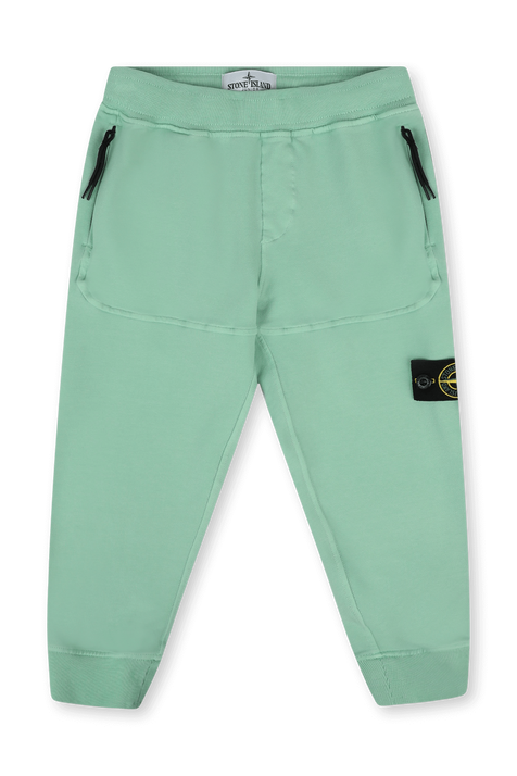 מכנסי ג'וג מכותנה - גילאי 10-12 STONE ISLAND KIDS