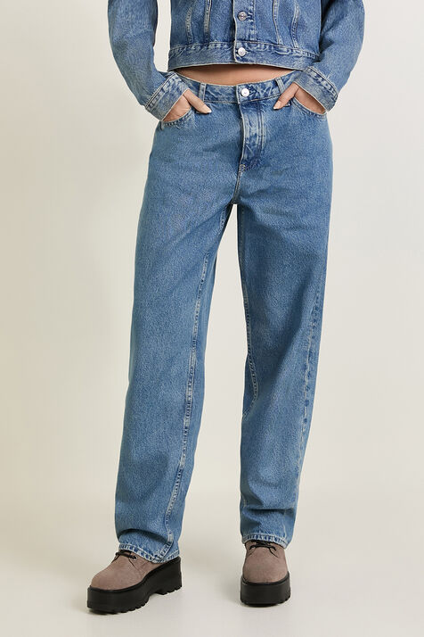 מכנסי ג'ינס בגזרה ישרה CALVIN KLEIN