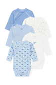 תמונה אחורית של מארז חמישה בגדי גוף - גילאי 1-12 חודשים