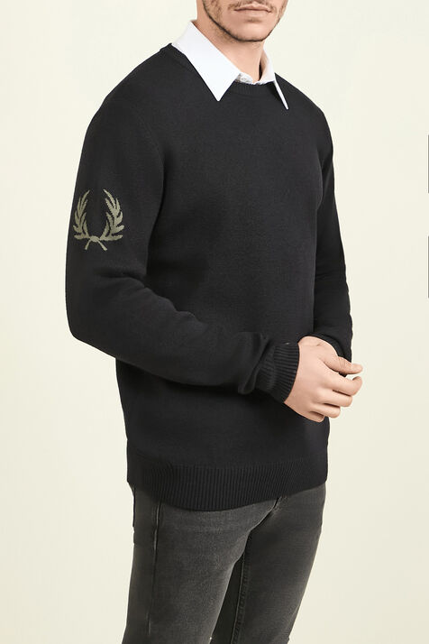 סווטשירט סריג מצמר מרינו FRED PERRY