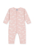 תמונה קידמית של אוברול פיג'מה עננים- גילאי 6-12 חודשים