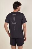 תמונת דוגמן אחורית של Lightweight Knit Workout Short Sleeve