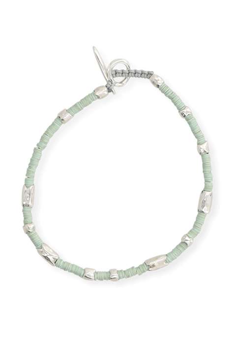 צמיד כסף סטרלינג 925 וחרוזים אפריקאיים M.COHEN