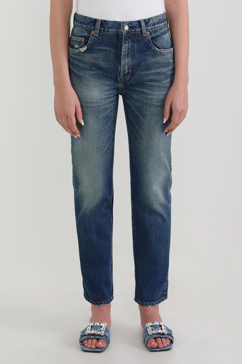 מכנסי ג'ינס וינטג' בגזרה ישרה SAINT LAURENT