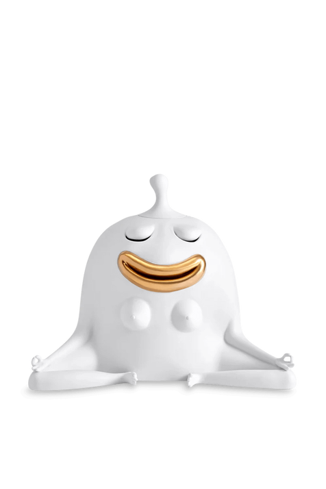 Haas Meditator Incense Burner - White+Gold LOBJET