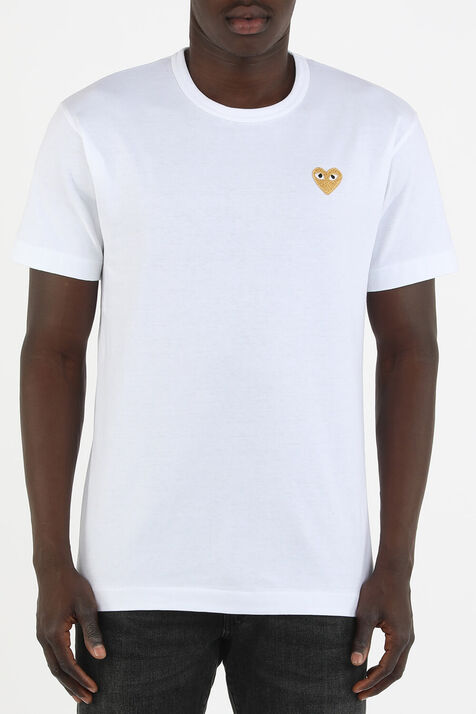 טי שירט לעם רקמת לב COMME DES GARCONS