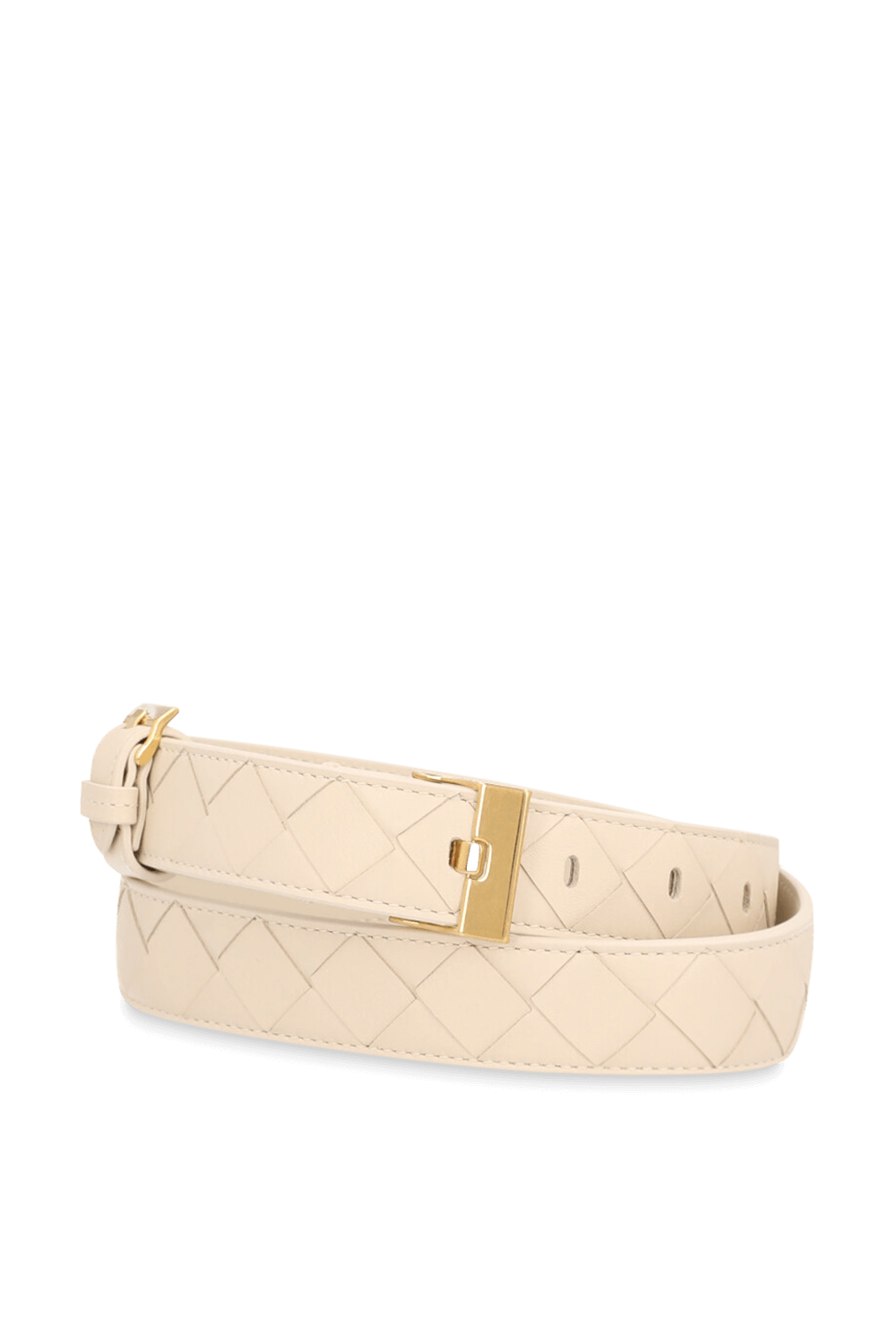 תמונה קידמית של חגורת עור קלוע