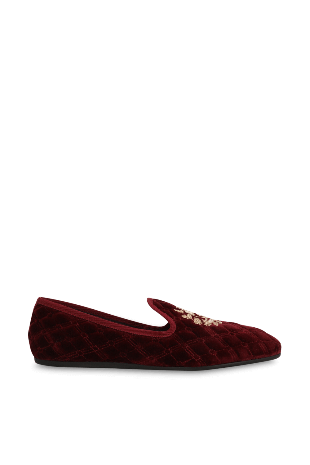 תמונה קידמית של נעלי בית מקטיפה