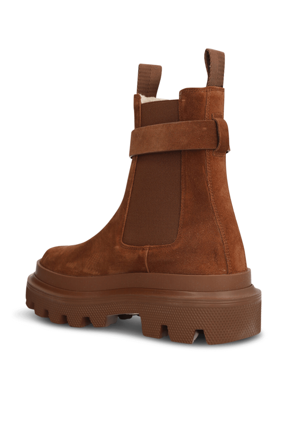 תמונה אחורית של מגפוני זמש