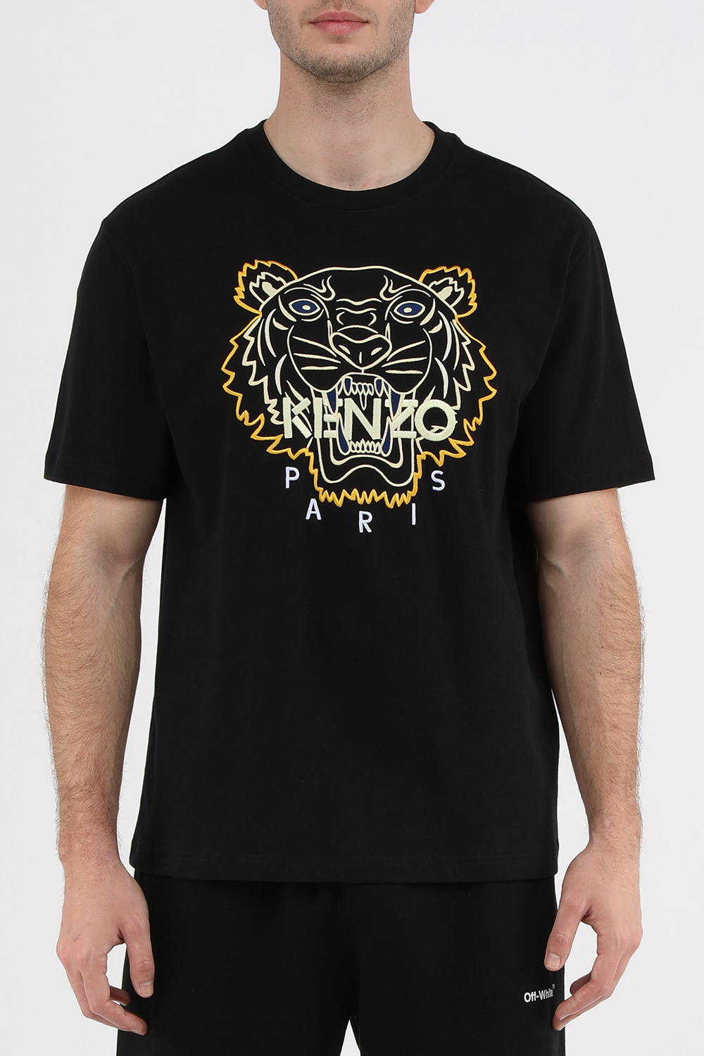 תמונת דוגמן קידמית של חולצת נמר בגוון שחור