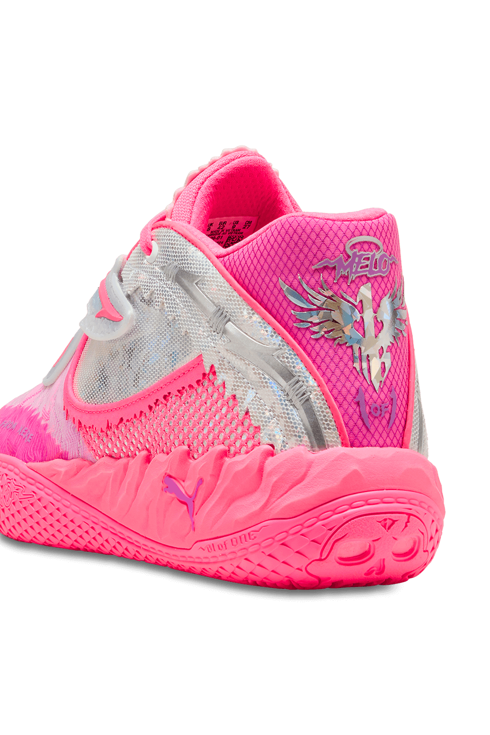 תמונת תקריב של פומה X מלו נעלי כדורסל MB.05