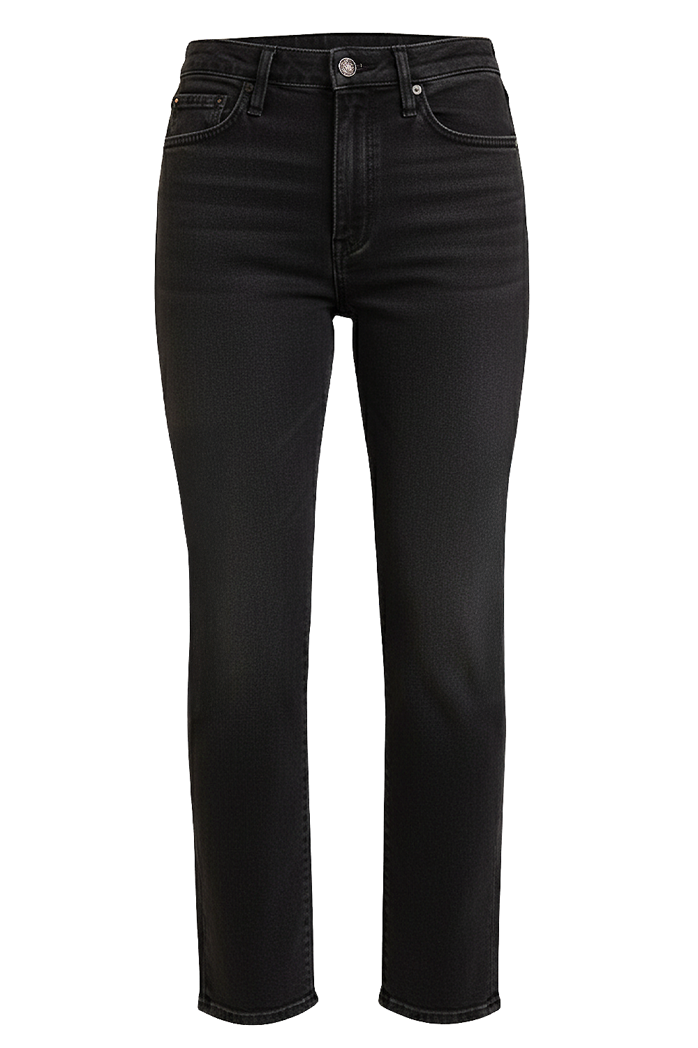 תמונה קידמית של מכנסי ג'ינס בגזרה ישרה