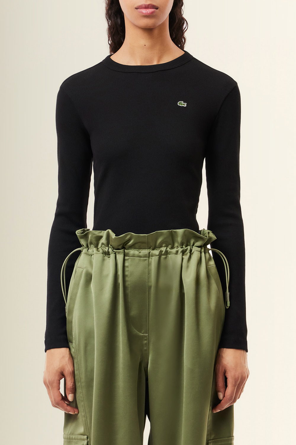 תמונת דוגמן קידמית של חולצת טי ארוכה ריב