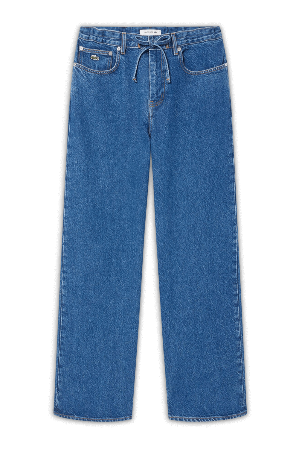 תמונה אחורית של מכנסי ג'ינס בגזרה רחבה