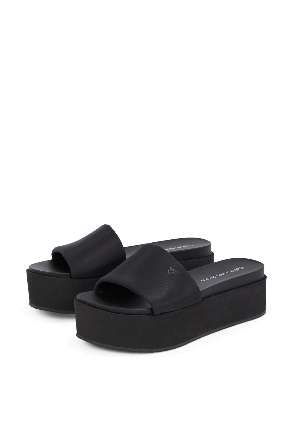 תמונה אחורית של כפכפי סליידס פלטפורמה