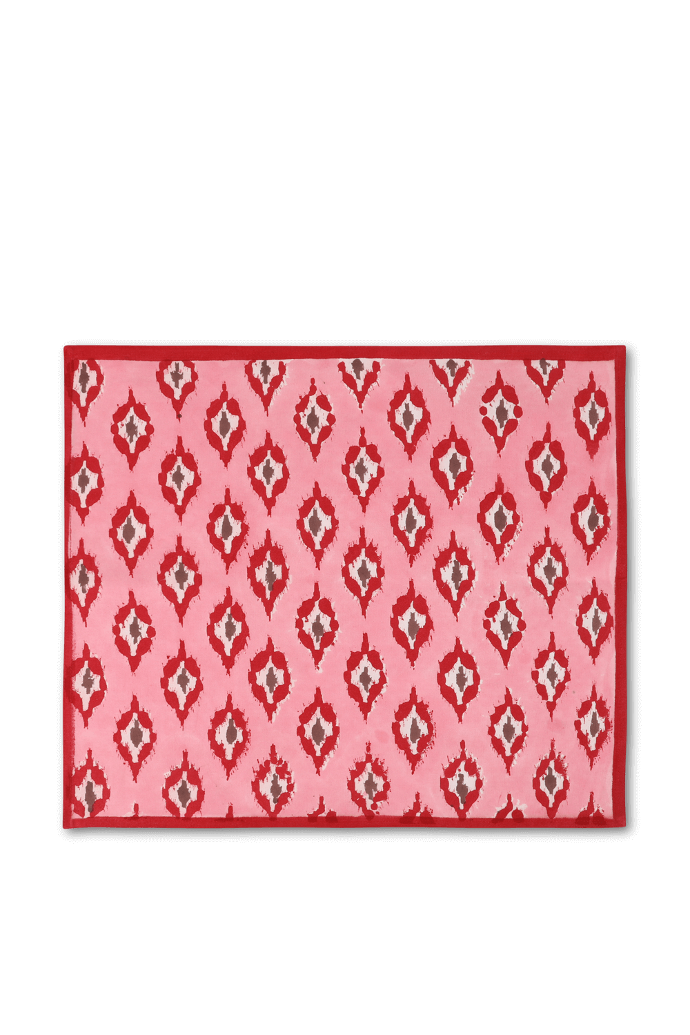 תמונה קידמית של פלייסמנט בגווני ורוד לבן ואדום