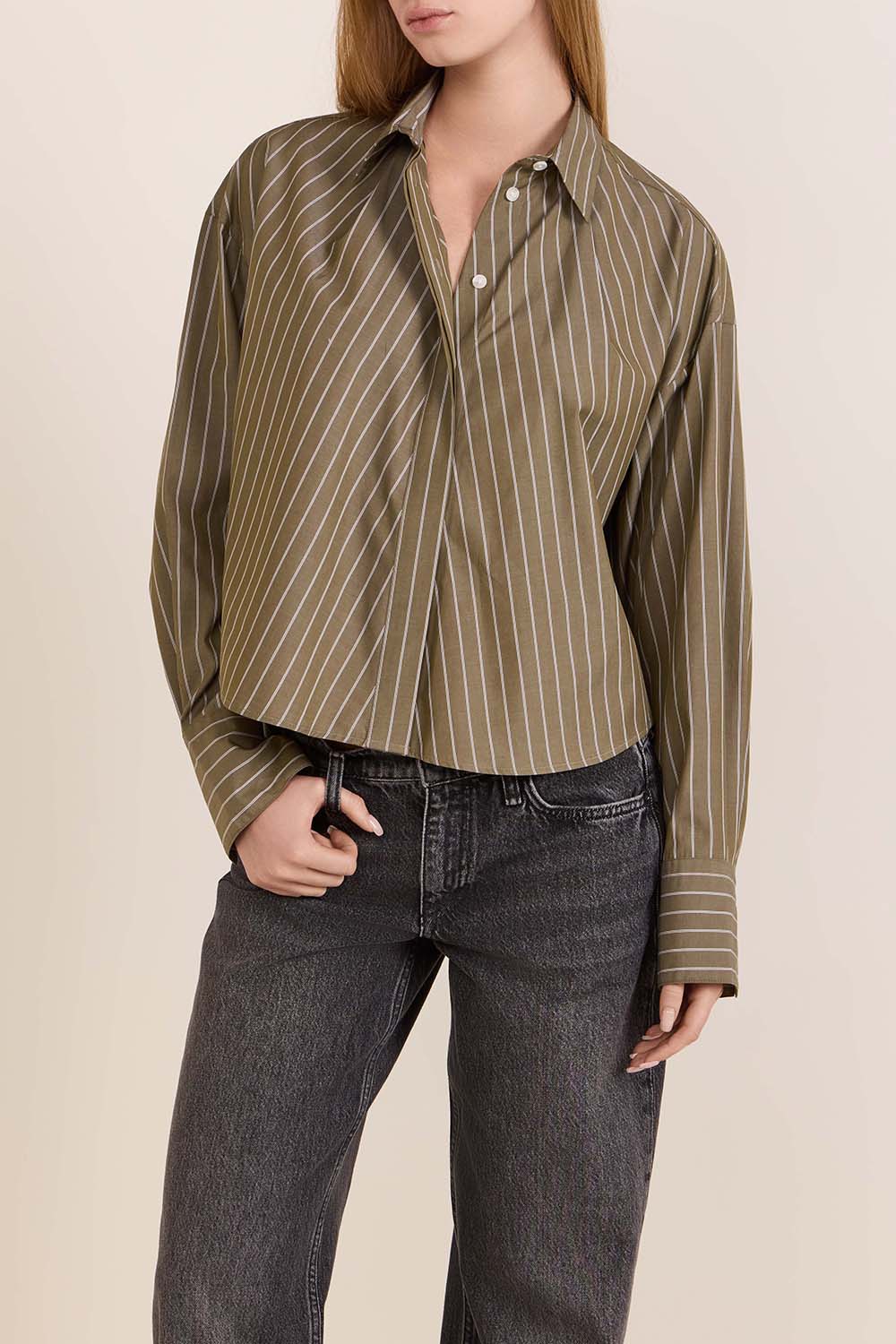 תמונת דוגמן קידמית של חולצת כפתורים