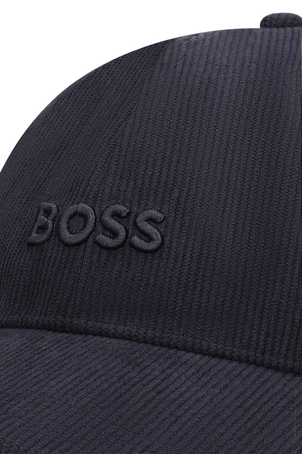 תמונת תקריב של כובע מצחייה קורדרוי