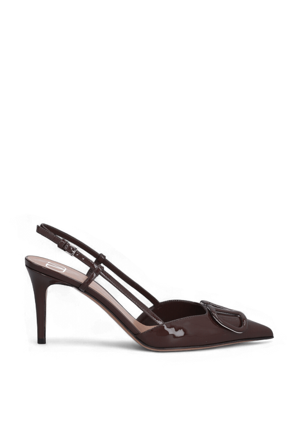 תמונה קידמית של נעלי עקב סלינג בק