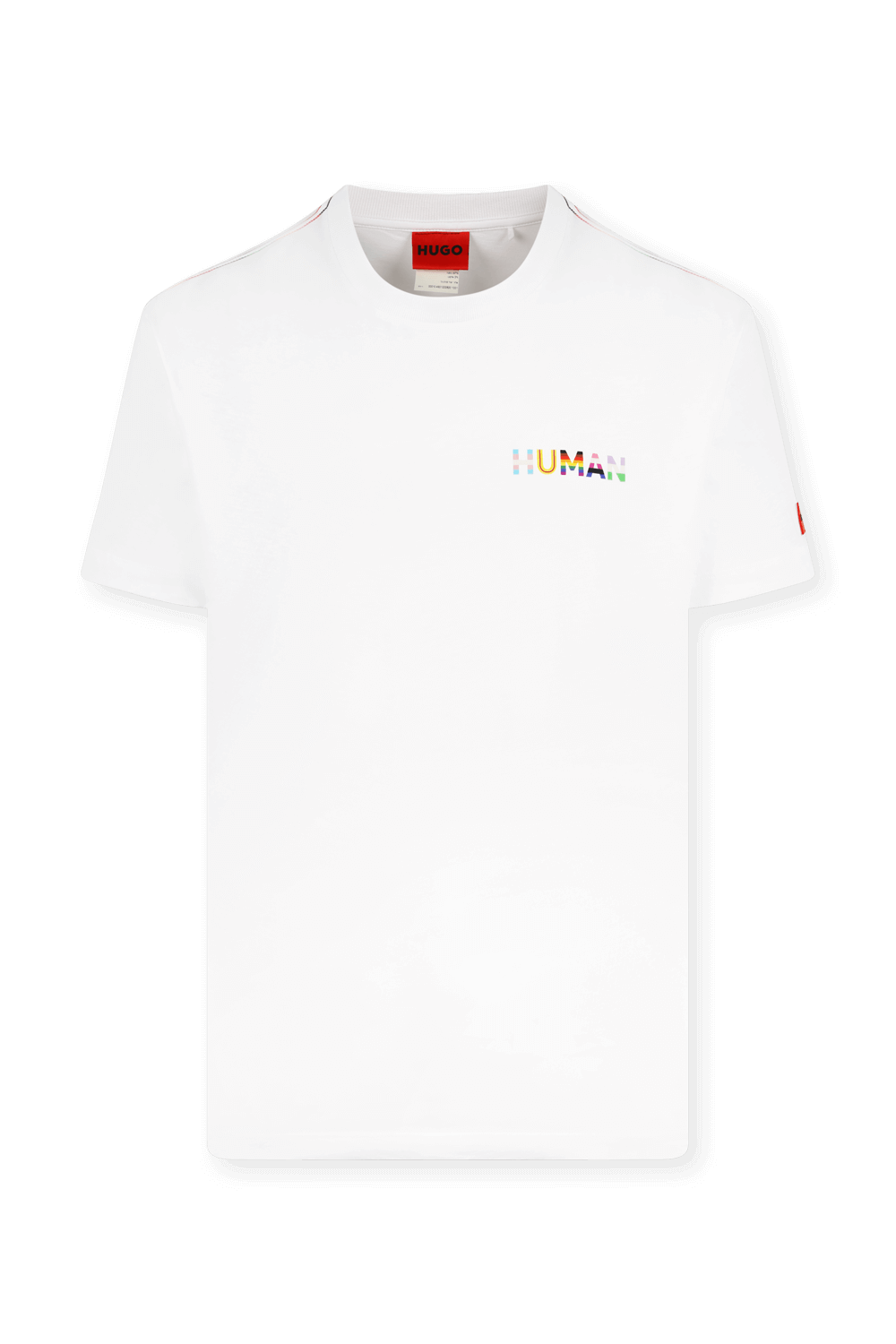 תמונה קידמית של חולצת טי גאווה עם סלוגן צבעוני