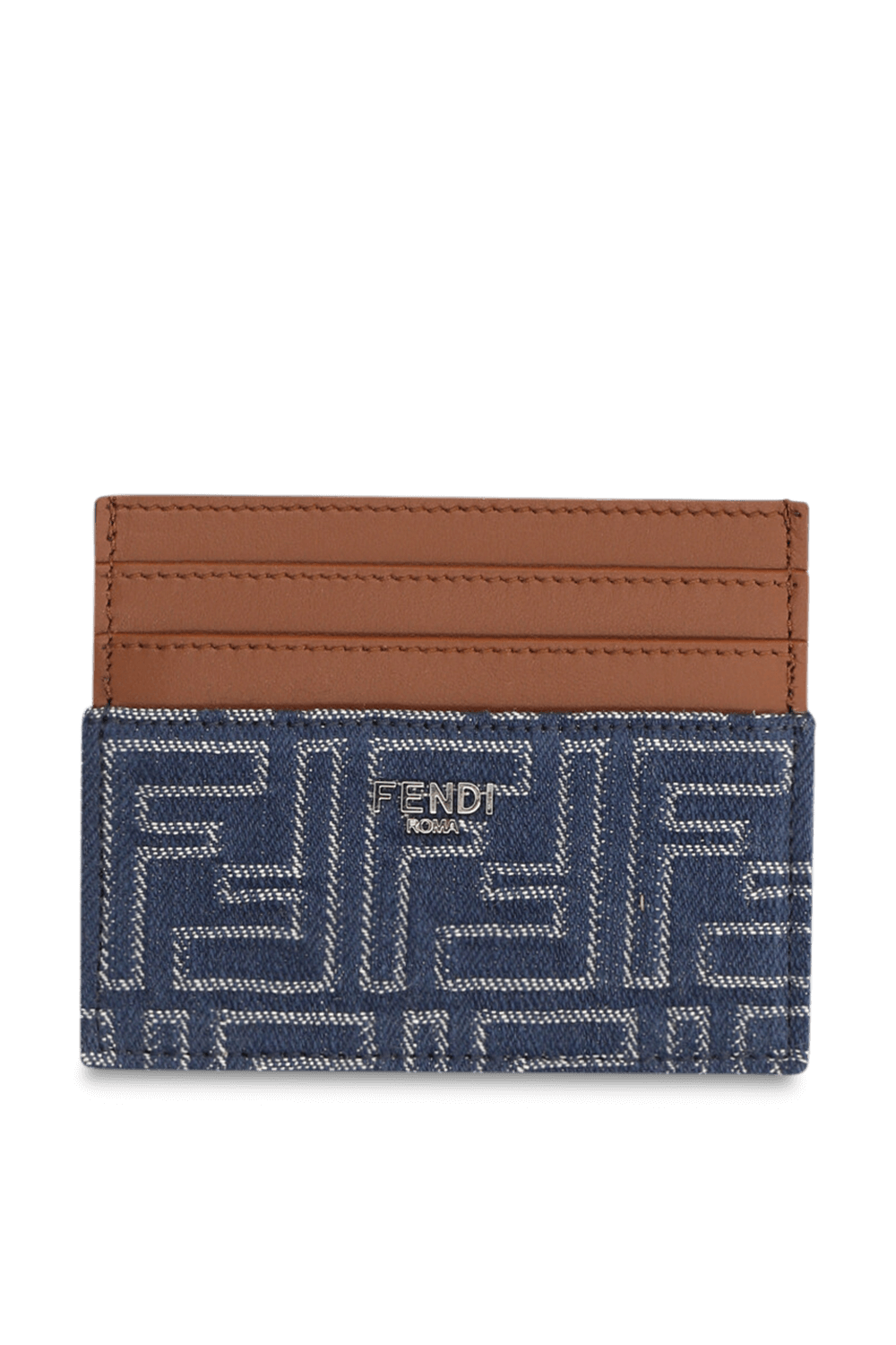 תמונה קידמית של ארנק כרטיסים ג'ינס