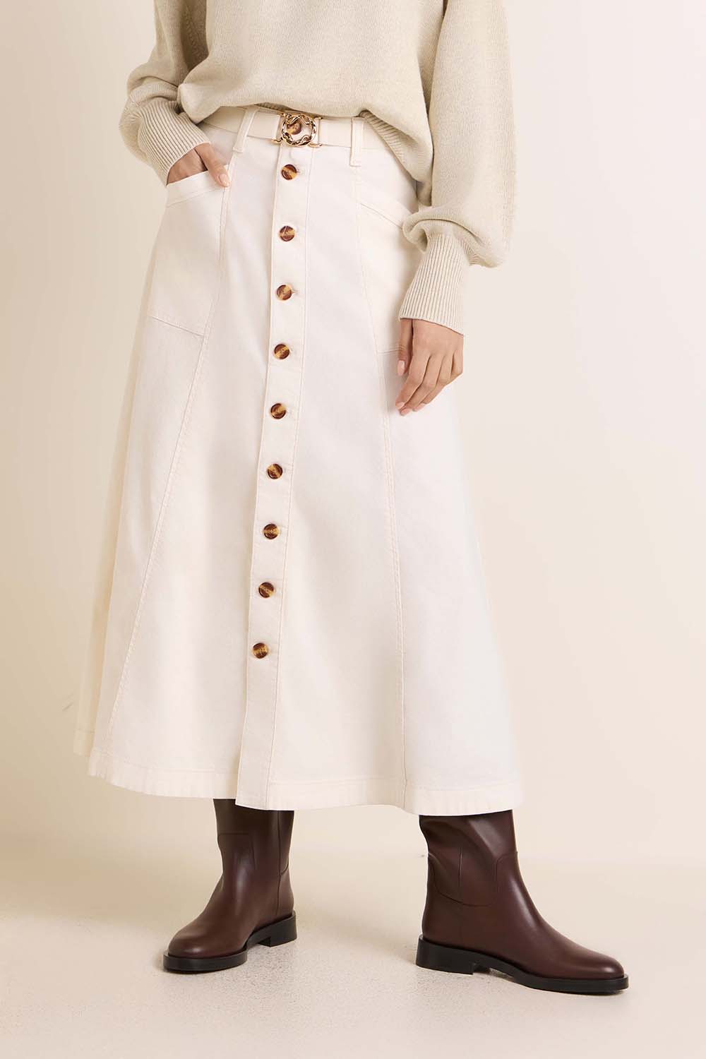 תמונת דוגמן קידמית של חצאית מקסי לילה