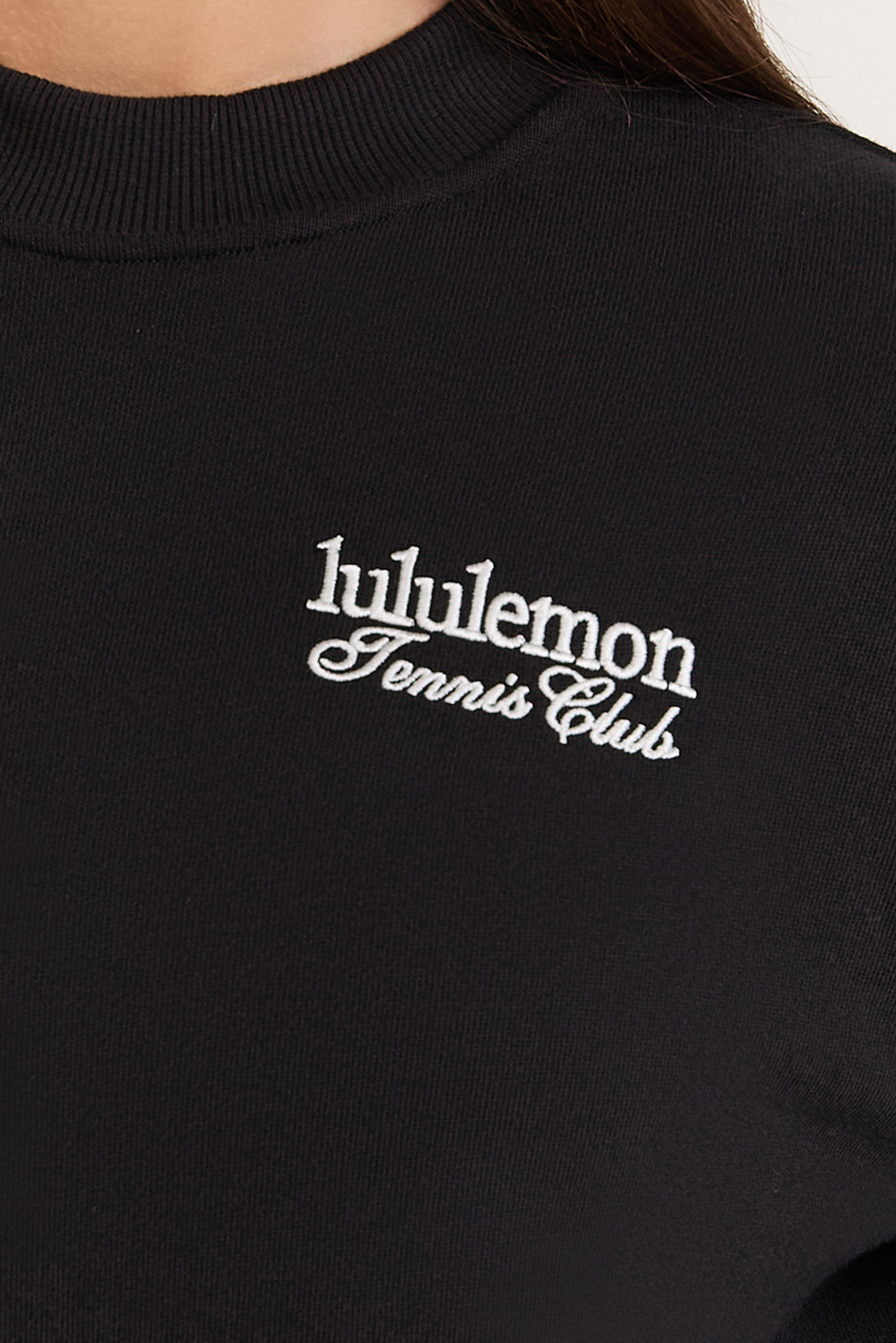 תמונת תקריב דוגמן של Cotton French Terry Crewneck Tennis Club