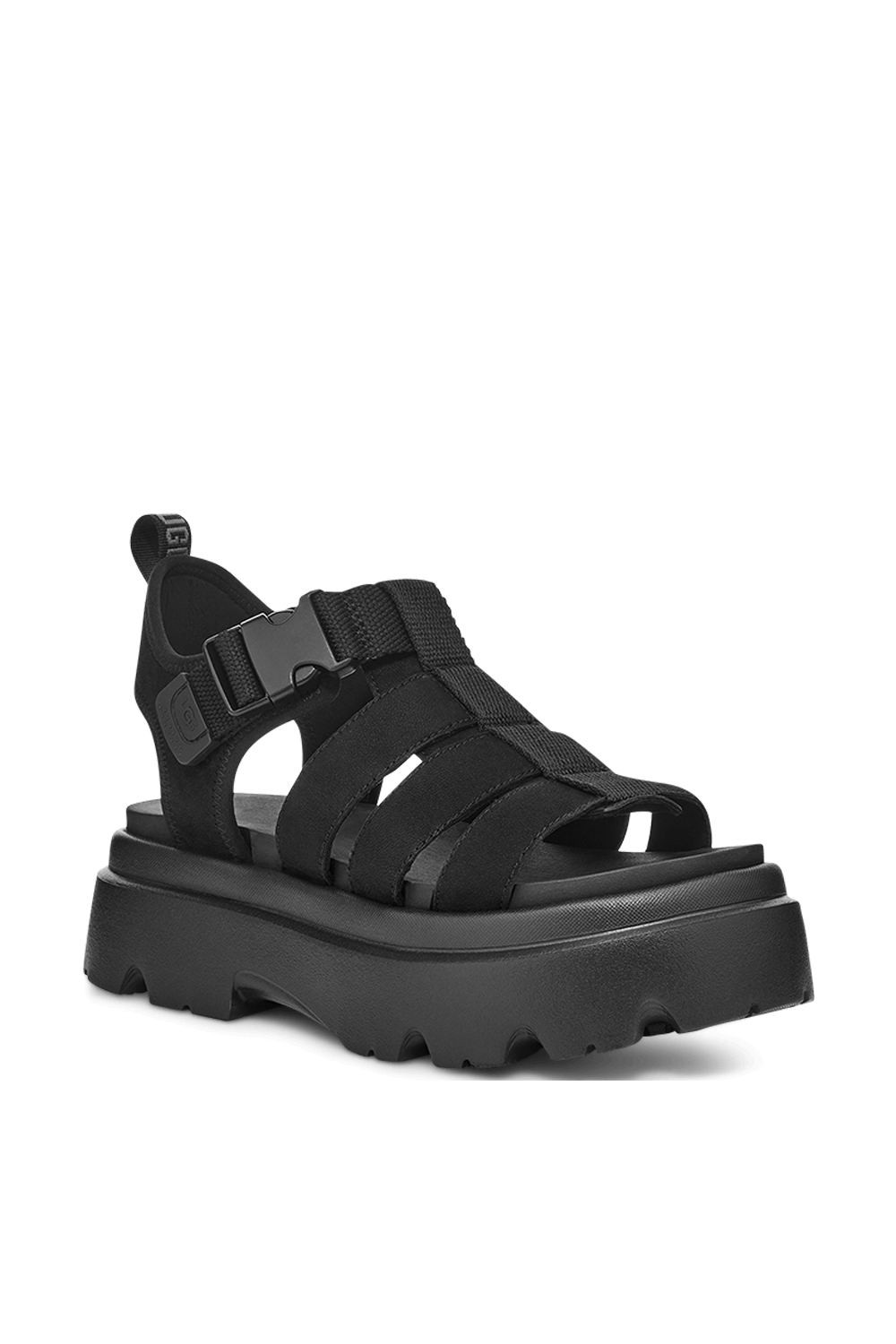 תמונת פנים של סנדלי פלטפורמה קורה