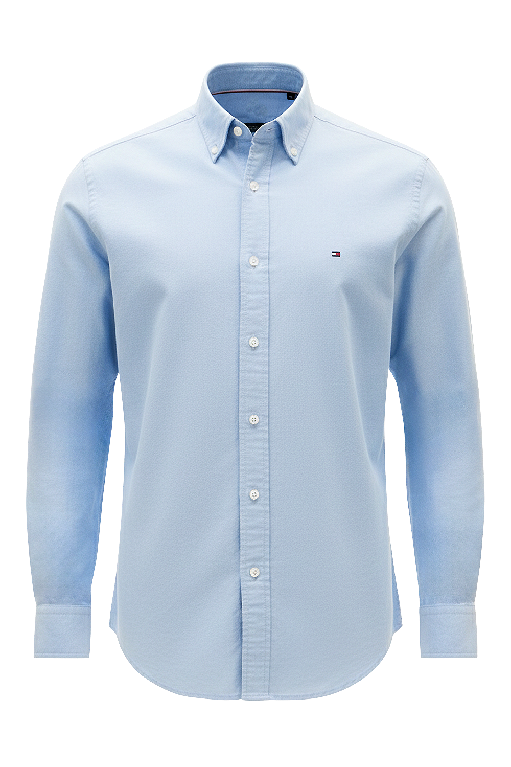 תמונה קידמית של חולצת כפתורים אוקספורד