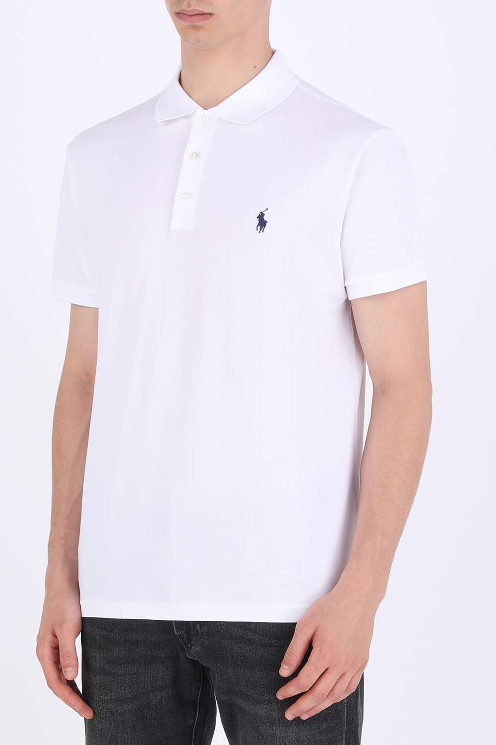 ralph lauren custom fit stretch mesh polo