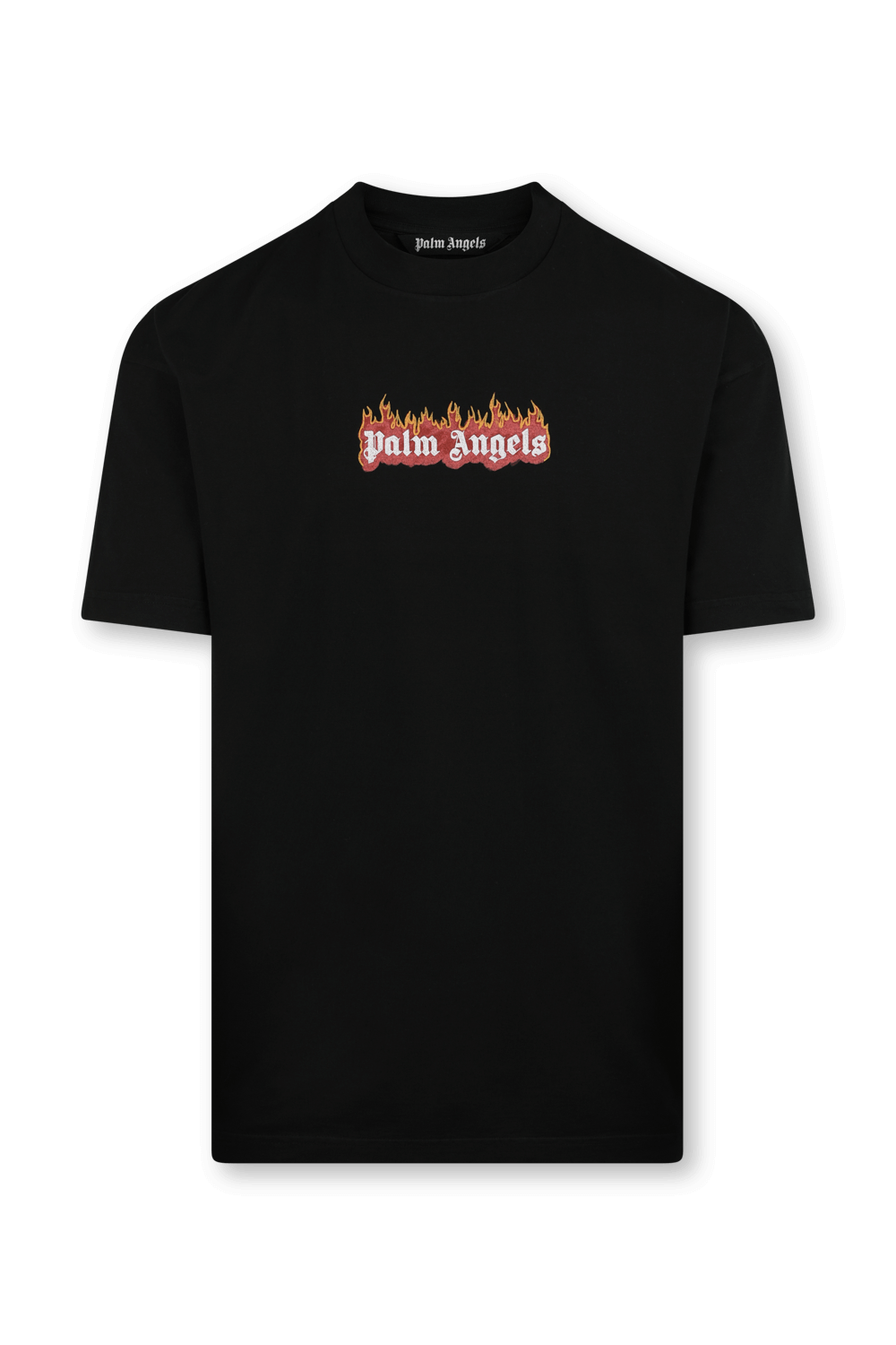 תמונה קידמית של חולצת טי קצרה עם הדפס לוגו